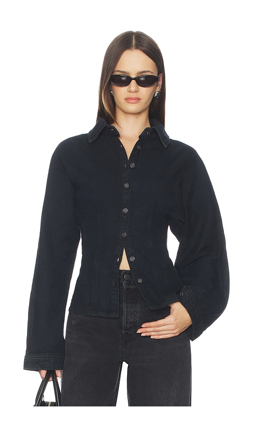 Agolde Devon Shirt In Black