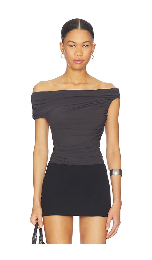 Agolde Sherilyn Bodysuit In Brown