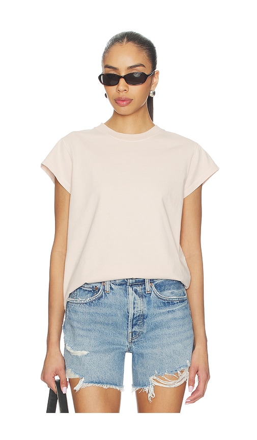 AGOLDE Bryce Cap Sleeve Tee Shirt en Nude Taille M Also en XS S L 121 €