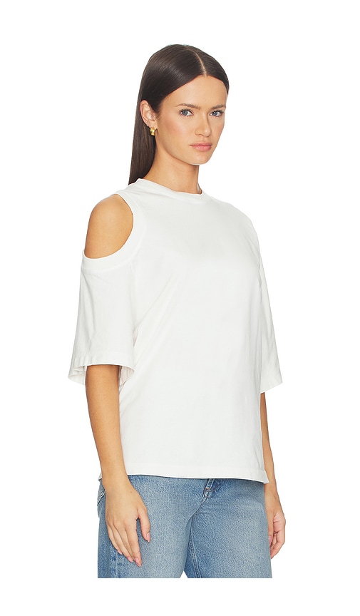 Agolde Shoulder Cut Out T-shirt In White