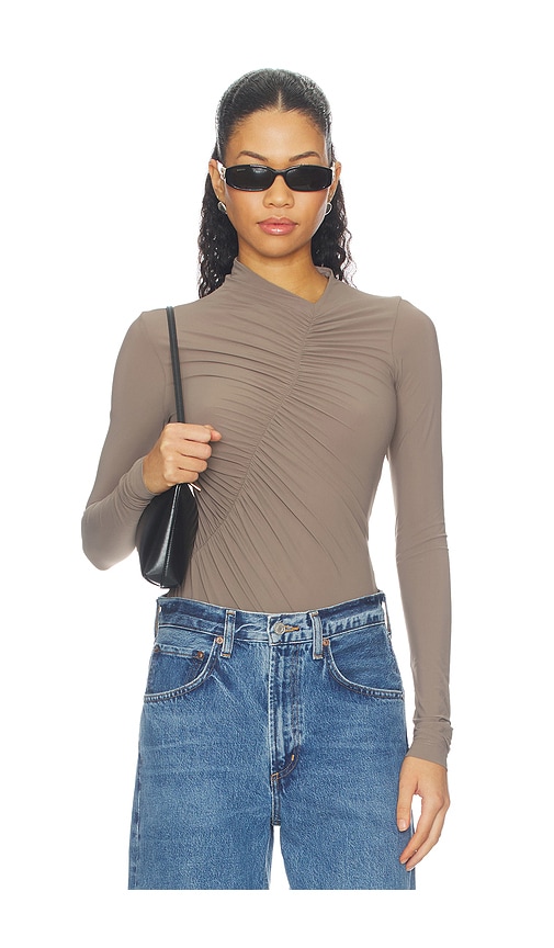 Agolde Lupin Bodysuit In Mink