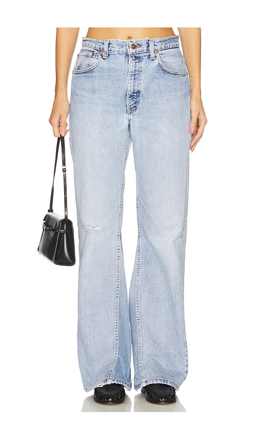 Aligrace Girlfriend Utility Jeans In Blue