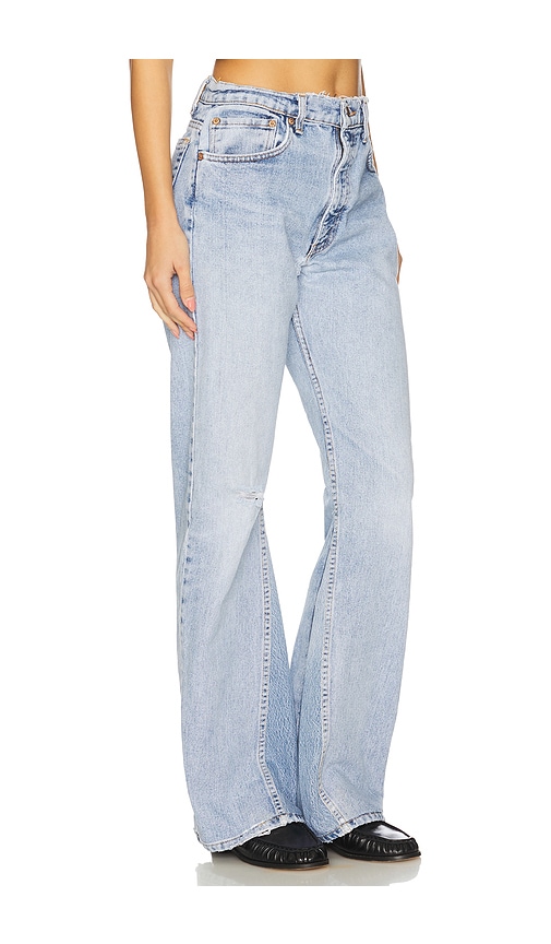 Aligrace Girlfriend Utility Jeans In Blue