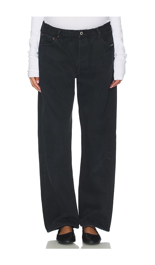 Aligrace Maternity Baggy Jeans In Black