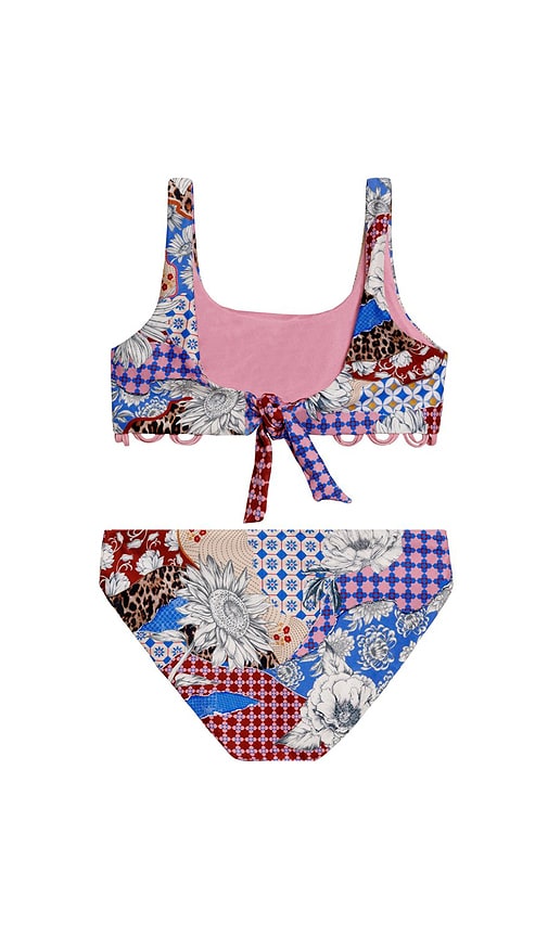 Agua Bendita Dolce Quilt Bikini Set In Multi
