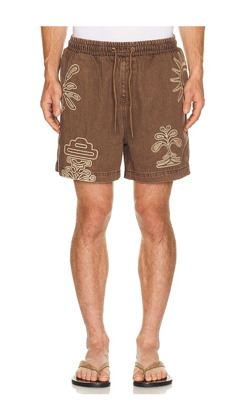 Agua Bendita SHORT AGUA BENDITA  en Brown. Taille 32. Also en 30, 34, 36, 38.