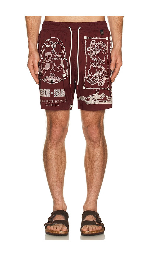 Agua Bendita Joe Trunks In Burgundy