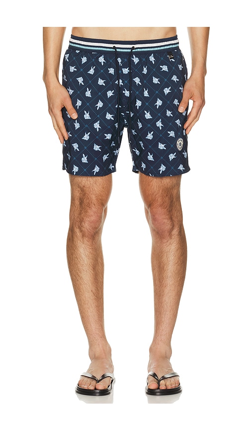Agua Bendita SHORT DE BAIN en Navy. Taille 34. Also en 30, 32, 36, 38.
