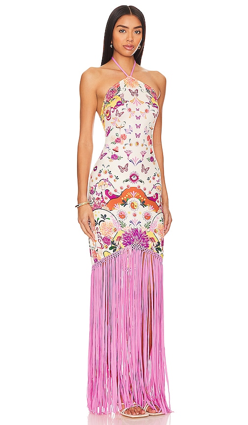 Shop Agua Bendita X Revolve Aliss Maxi Dress In 多蝴蝶印花