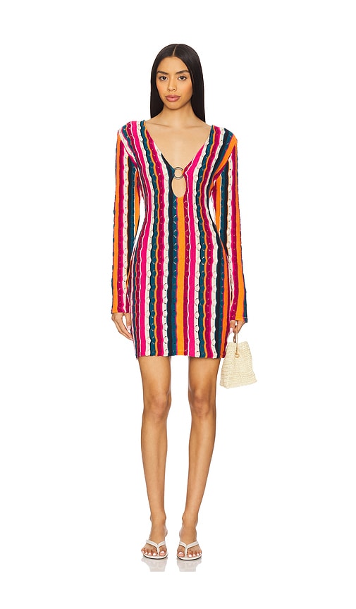 X REVOLVE Cordelia Mini Dress in Fuchsia,Orange. - size L (also in M, S, XL, XS) - Agua Bendita - Modalova