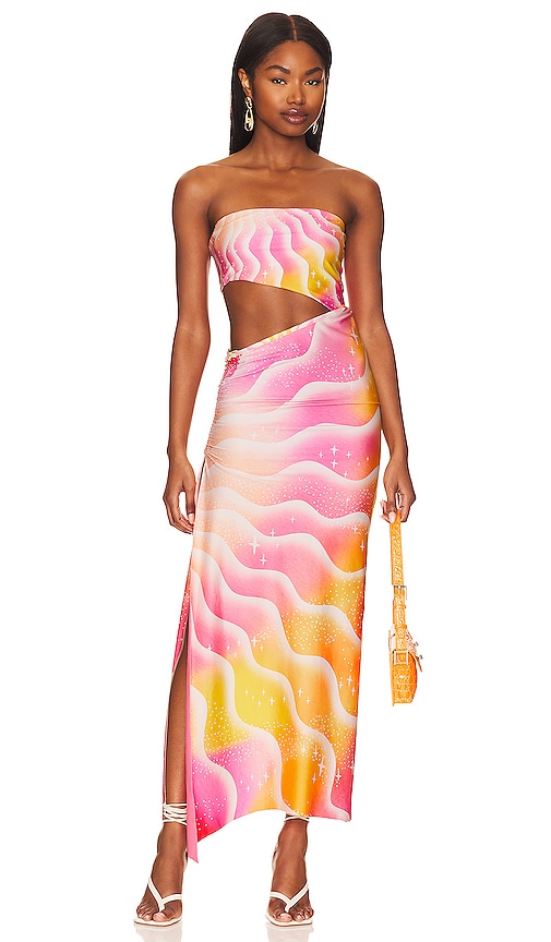 Agua Bendita X Revolve Gwen Dress In Solaris Shimmer