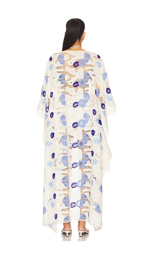  Agua Bendita Kleid Dara In Ivory,blue. 