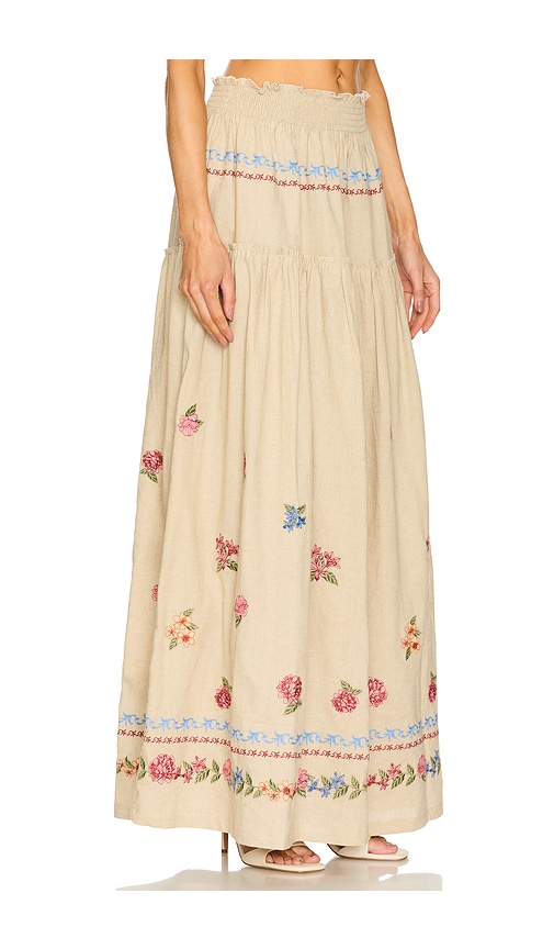 AGUA BENDITA JENNA BLUSH MAXI SKIRT