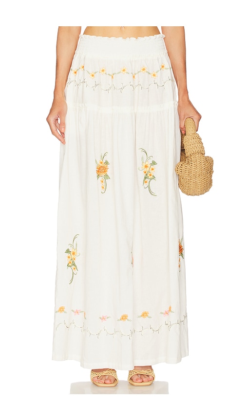 Agua Bendita X Revolve Jenna Maxi Skirt In White