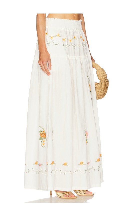 Agua Bendita X Revolve Jenna Maxi Skirt In White