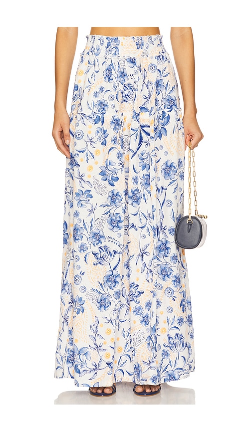 Agua Bendita Jenna Maxi Skirt In Blue