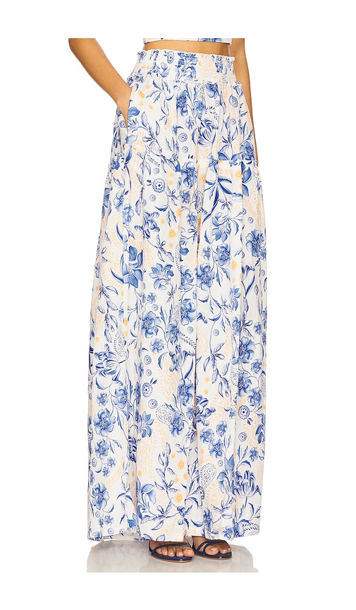 Agua Bendita Jenna Maxi Skirt In Blue