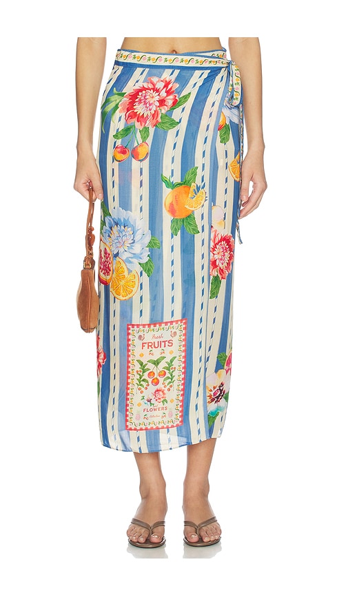Agua Bendita Zinna Basket Sarong en Multi.