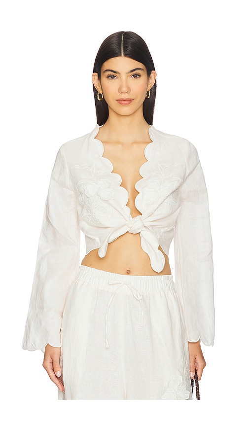 x REVOLVE Solei Blouse in Ivory. - size S (also in L, M)