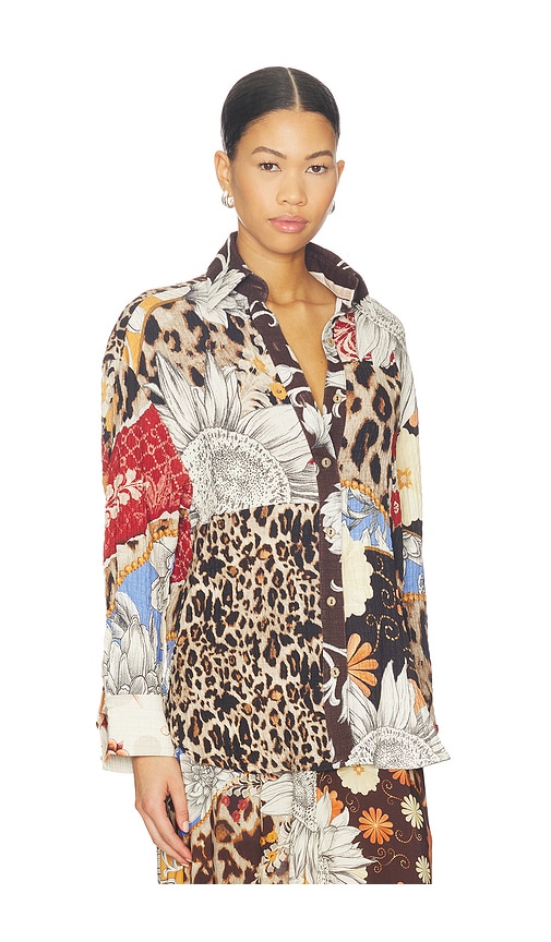 Agua Bendita Leopard-print Shirt In Multi