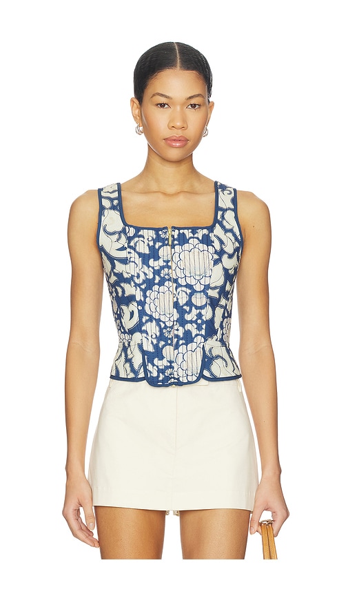 Blue Floral Blouse: Women's Ruffled, Flower-Printed Summer Tops