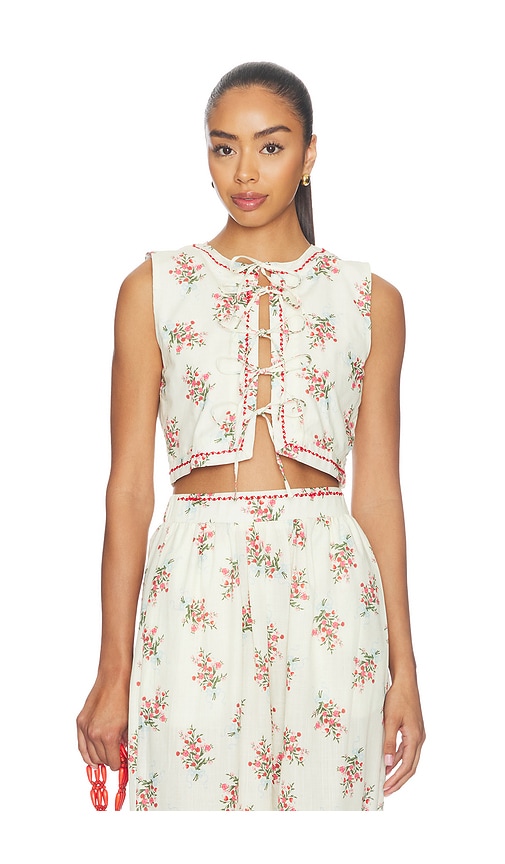 Agua Bendita Madison Cherish Top en Multi. Taille S. Also en M, L.