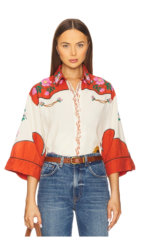 AGUA BENDITA CHRISSY NOPAL BUTTON UP SHIRT