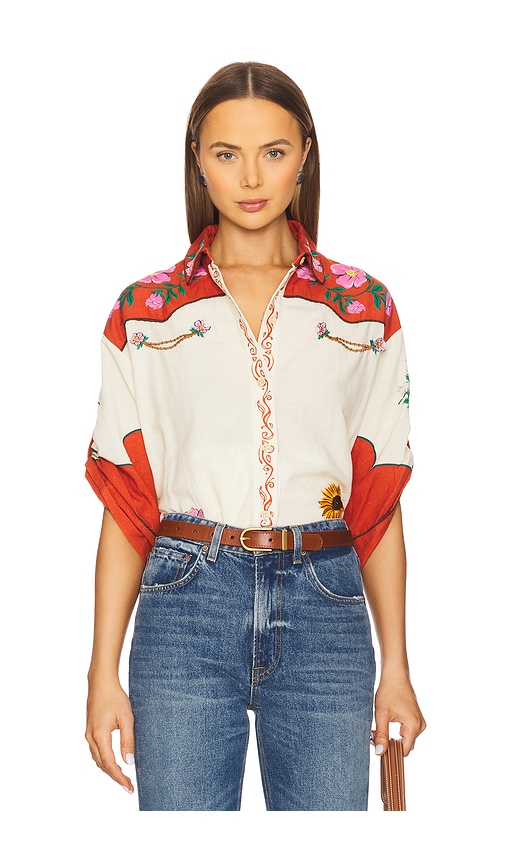 AGUA BENDITA CHRISSY NOPAL BUTTON UP SHIRT