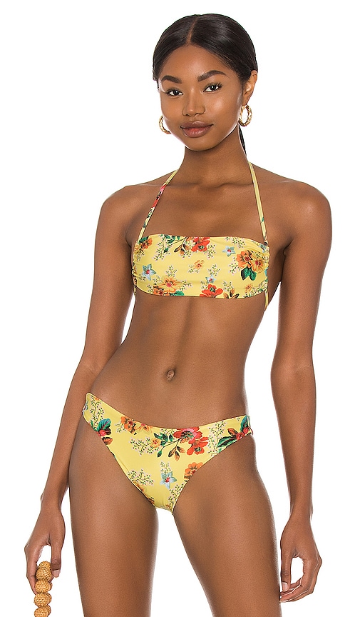 Agua Bendita X Revolve Lina Bikini Top In Yellow