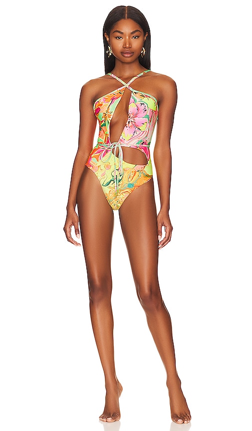 Agua Bendita X Revolve Betsy One Piece In Makie Floral