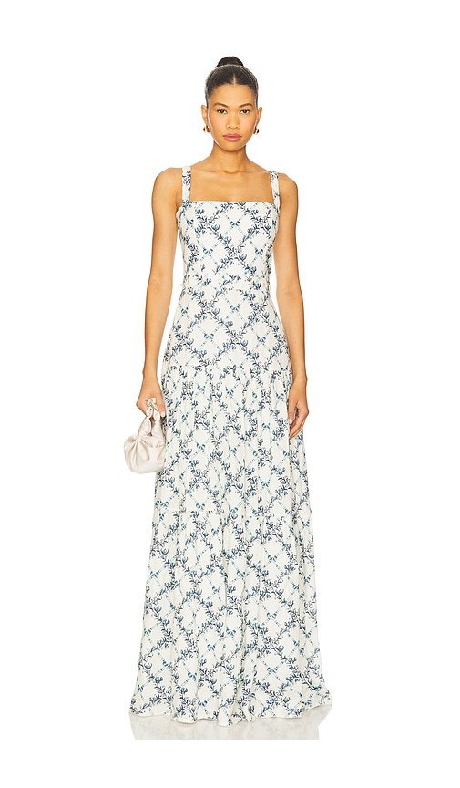 Lima Gloriosa Dress in Blue,Beige. - size S (also in L, M)