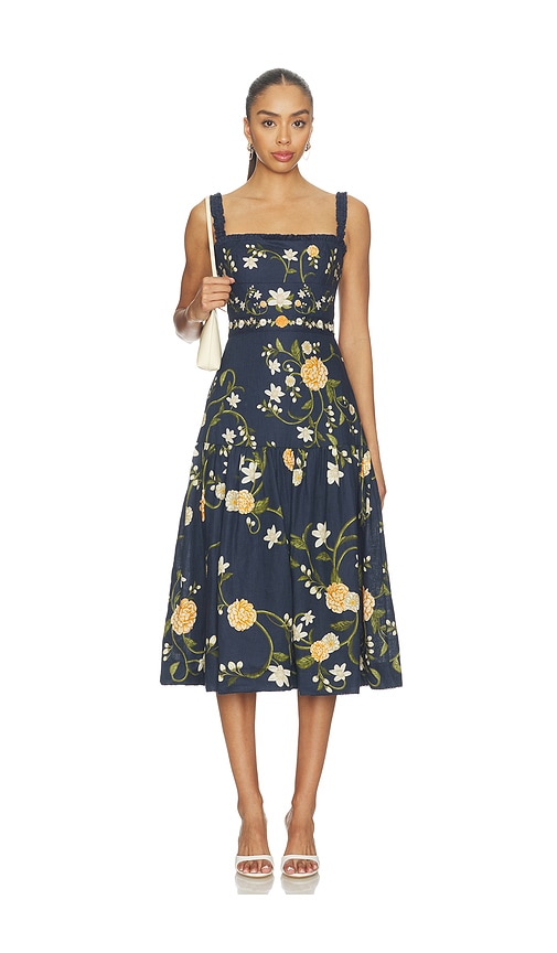 lima chivas embroidered linen mini dress by aqua Lima Florero Embroidered Mini Dress main image 0