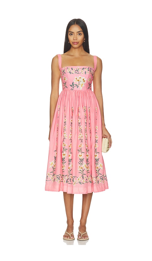 Agua by Agua Bendita Mielero Midi Dress