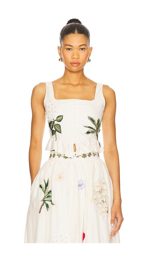 Eslabon Wild Top in Green,Beige. - size XL (also in L, M, S)
