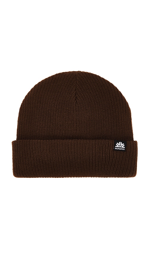 Shop Autumn Headwear Simple Beanie In Brown