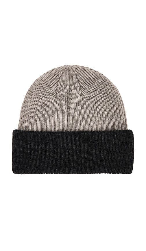 Shop Autumn Headwear Blocked Beanie In Grey