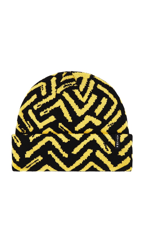 Shop Autumn Headwear Geo Beanie In Black