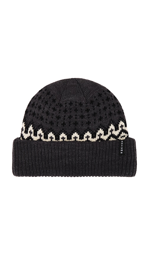 Shop Autumn Headwear Fair Isle Beanie In Grey