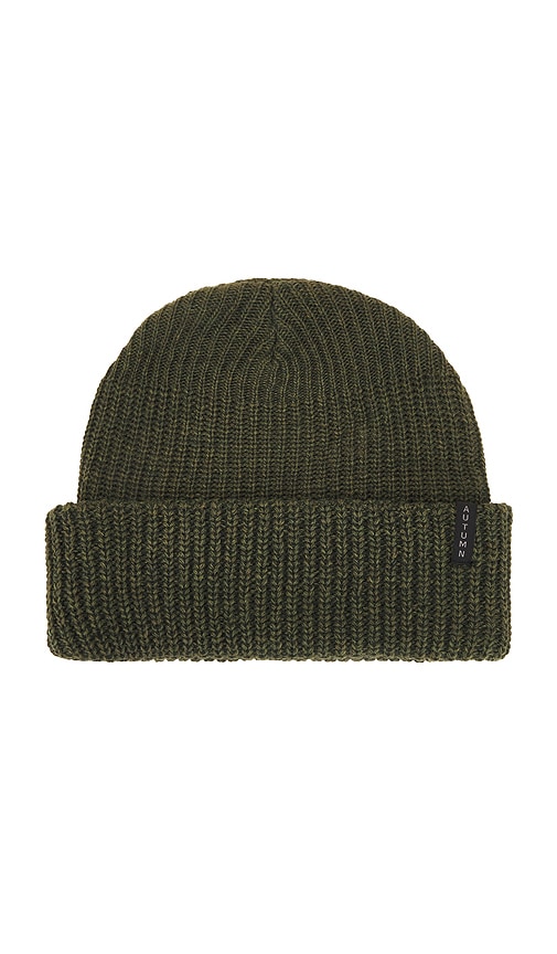 Shop Autumn Headwear Ribbed Knit Beanie In Army