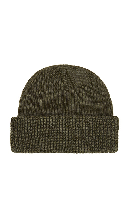 Shop Autumn Headwear Ribbed Knit Beanie In Army