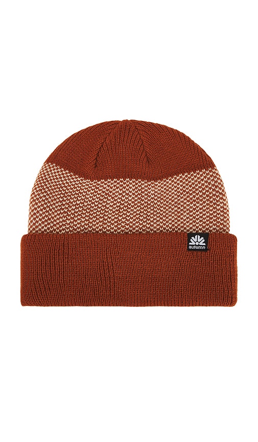 Shop Autumn Headwear Birdseye Beanie In Rust