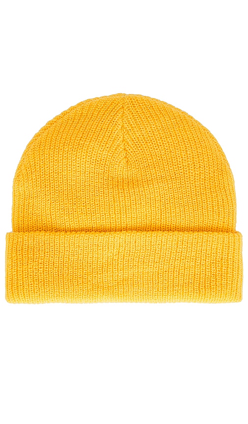 Shop Autumn Headwear Simple Fit Beanie In Mustard