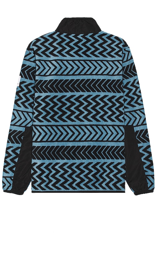 Shop Autumn Headwear Orb Half Snap Fleece Sweater In Blue
