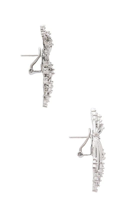 Shop Anton Heunis Sunburst Earrings In Metallic Silver