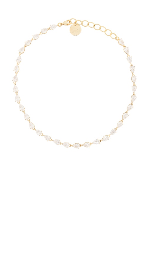 Shop Anton Heunis Pear Shaped Choker In Metallic Silver