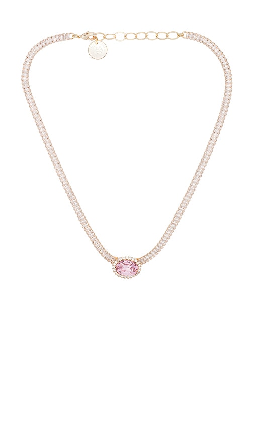Anton Heunis Vintage Style Necklace in Pink & Crystal & Gold