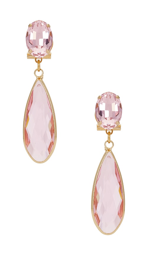 Anton Heunis Omega Clasp Mono Colour Drop in Pink & Gold