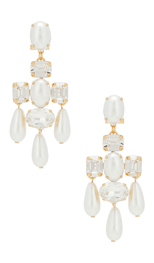 Anton Heunis Omega Clasp Chandelier Earrings In Gold