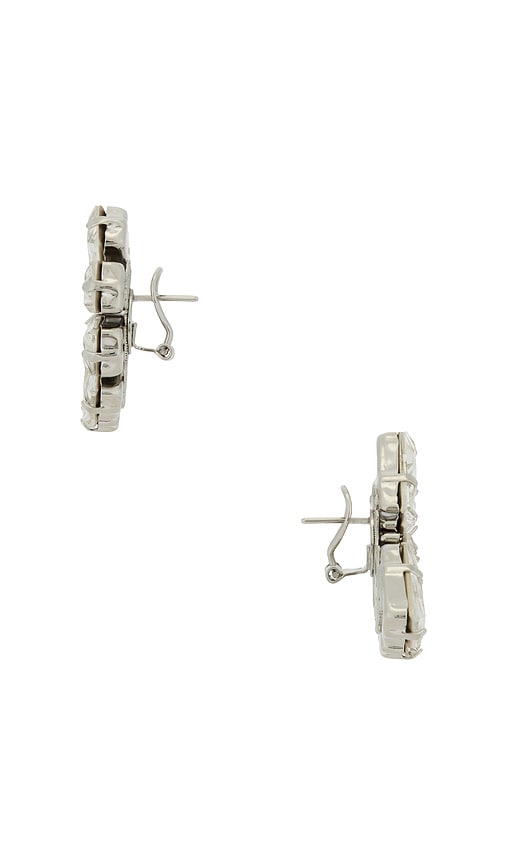 Anton Heunis Omega Clasp Fan-shaped Detail Stud In Metallic