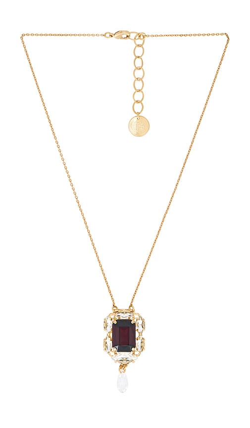 Anton Heunis Small Square Pendant With Drop Necklace